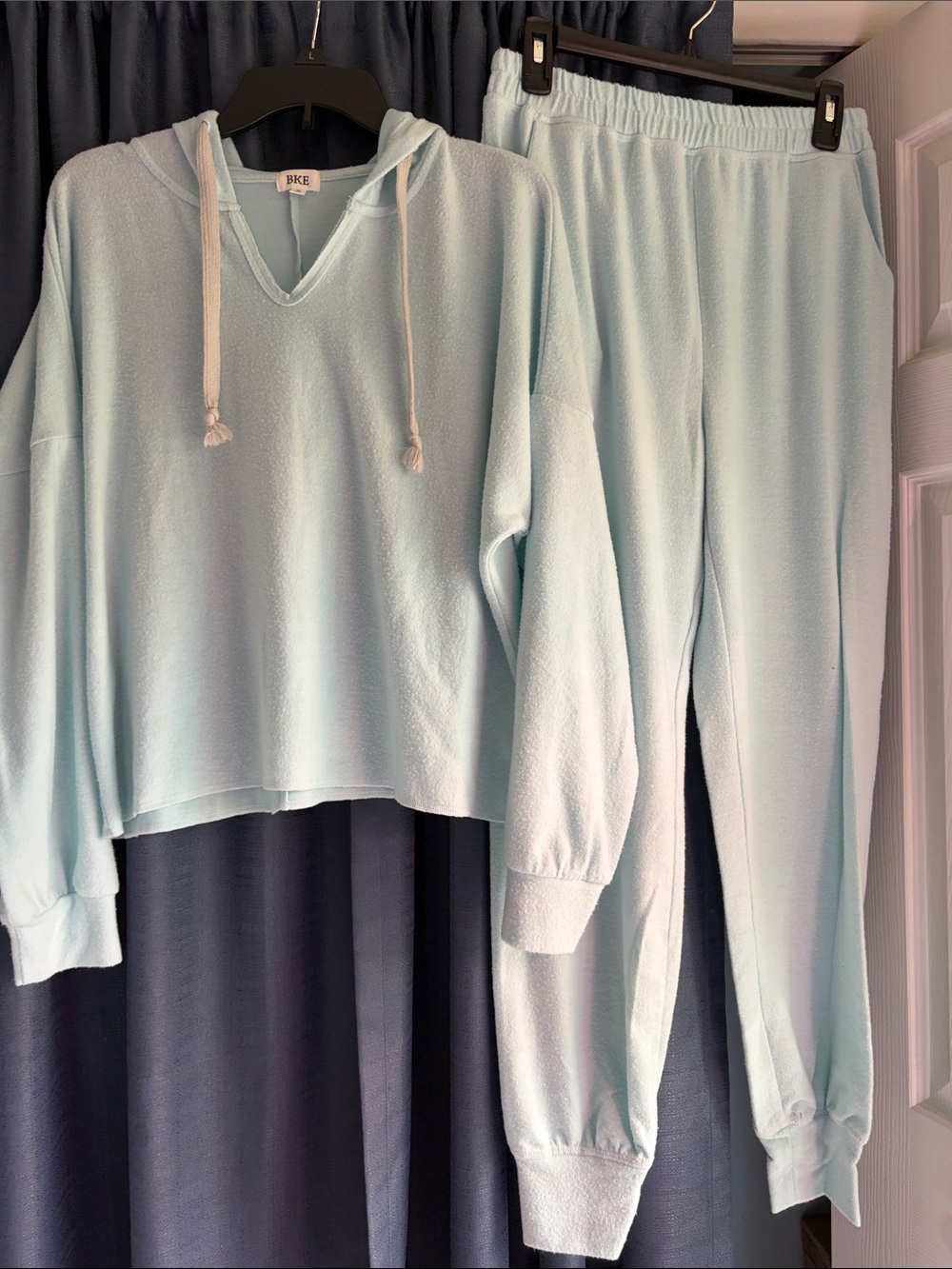 BKE Light Blue Hoodie & Jogger Lounge Set